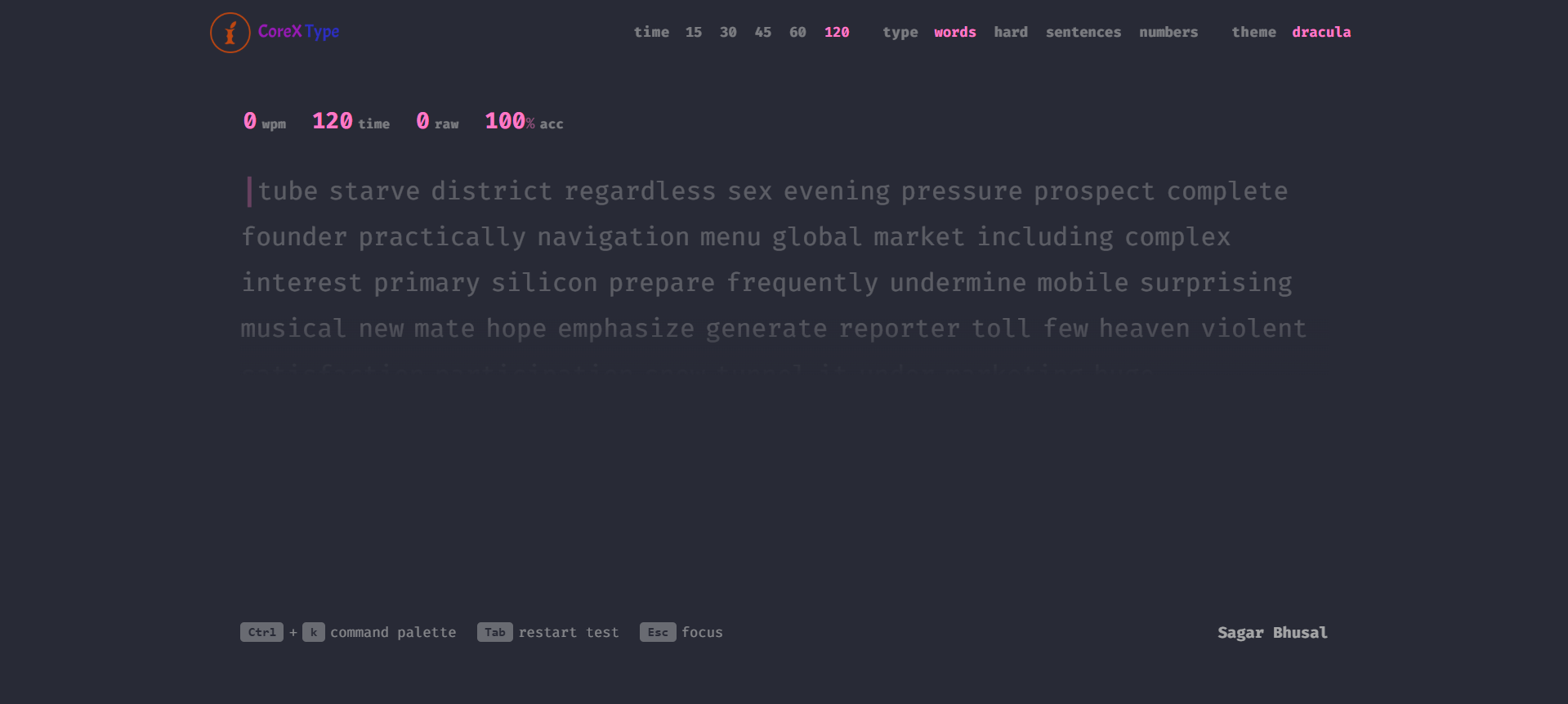 CoreX Type preview