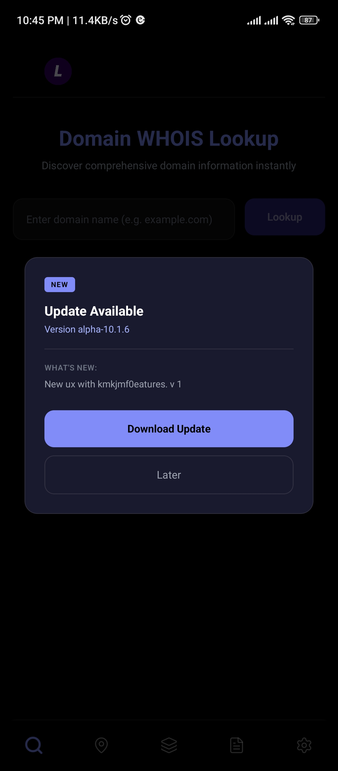 Sagar Lookup App preview