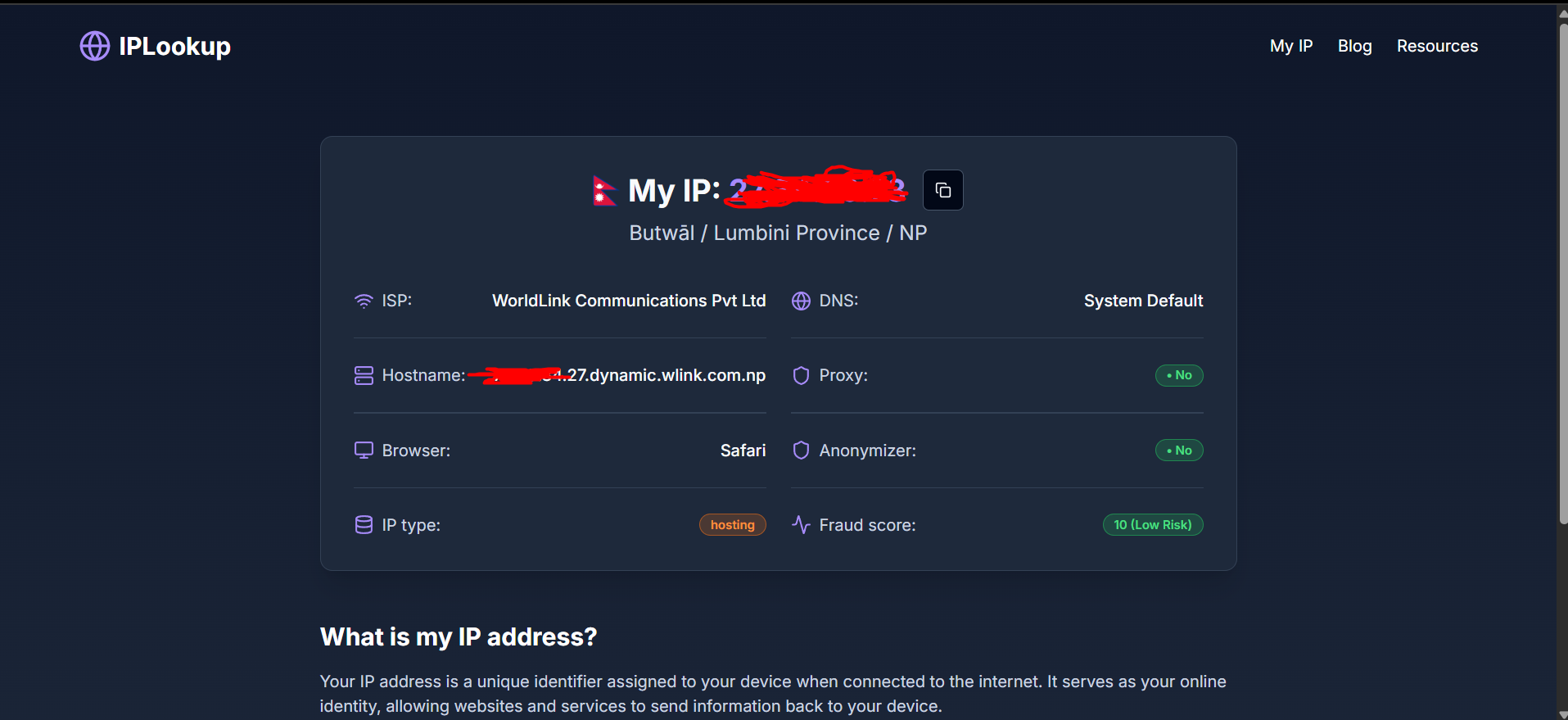 Sorvx IP Lookup preview